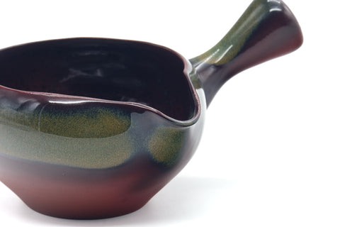 Tezumi — Japanese Yuzamashi - Green Glazed Water Cooler - 355ml — closeup of the foot