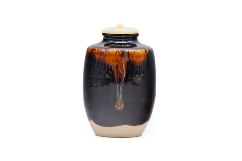 Japanese Chaire - 桶谷定一 Teiichi Oketani - Katatsuki Tea Caddy with Shifuku