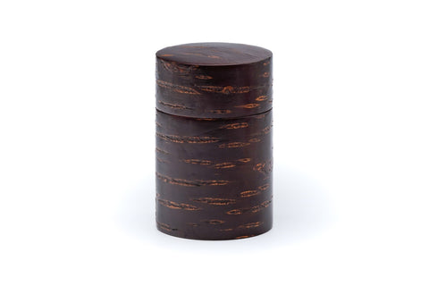Japanese Chazutsu - Kabazaiku Cherry Bark Tea Canister with Scoop