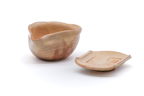 Japanese Tea Set - Hagi Hohin, Yuzamashi, and 6 Yunomi