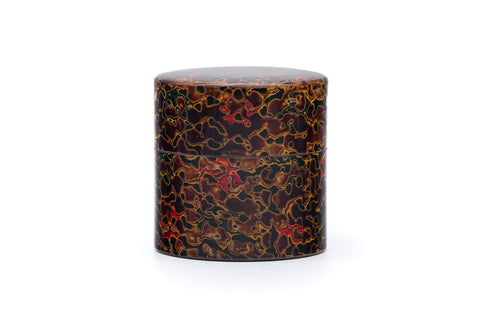 Japanese Chazutsu - 唐塗 Kara-nuri Urushi Lacquer Canister