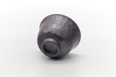 Tezumi — Japanese Teacup - Diamond Cut Banko Yunomi - 80ml — top-down view of the interior