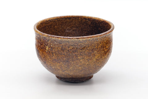 Japanese Matcha Bowl - Brown Mottled Komogai-nari Chawan - 500ml
