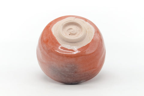 Japanese Matcha Bowl - Red Black Glazed Aka-raku Chawan - 250ml