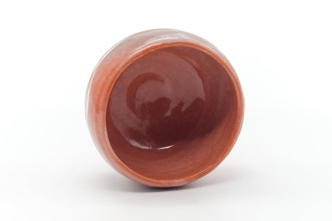 Japanese Matcha Bowl - Red Black Glazed Aka-raku Chawan - 250ml