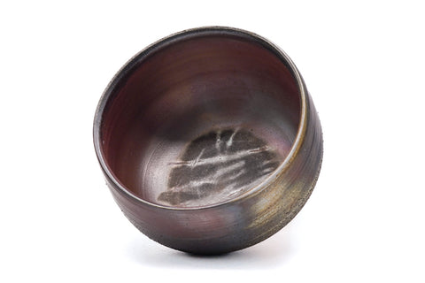 Japanese Matcha Bowl - 難波総城 Namba Sōjō - Textured Bizen-yaki Chawan