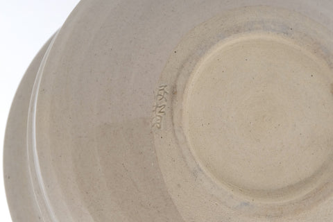 Japanese Kensui - Classic Beige White Hagi-yaki Water Bowl - 650ml