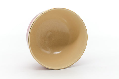 Japanese Matcha Bowl - Red Gold Floral Vintage Kyo Chawan - 500ml