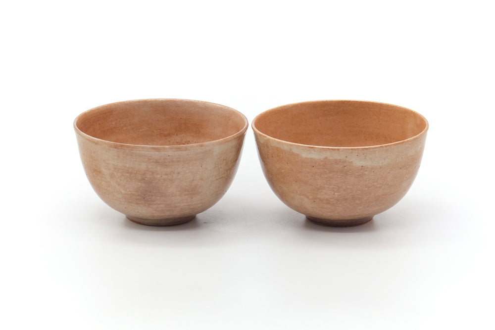 Japanese Teacups - Pair of Thin Hagi Yunomi