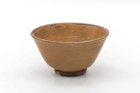 Japanese Matcha Bowl - Yellow Weathered Tenmoku-gata Chawan - 300ml