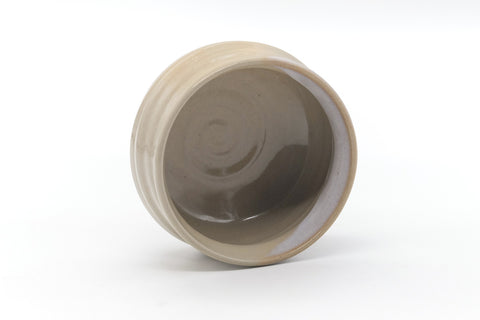 Japanese Kensui - Classic Beige White Hagi-yaki Water Bowl - 650ml