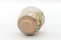Underside of the chawan showing the foot ring and edge of the painted decoration.