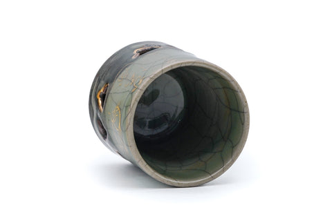 Japanese Teacup - Classic Double-Walled Obori Soma-yaki Yunomi - 125ml