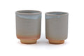 Tezumi — Japanese Teacups - Pair of Meoto Hagi Yunomi — front view from another angle