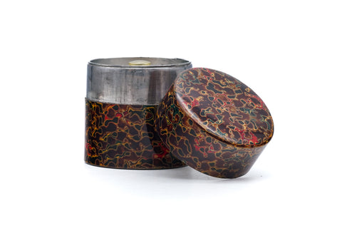 Japanese Chazutsu - 唐塗 Kara-nuri Urushi Lacquer Canister