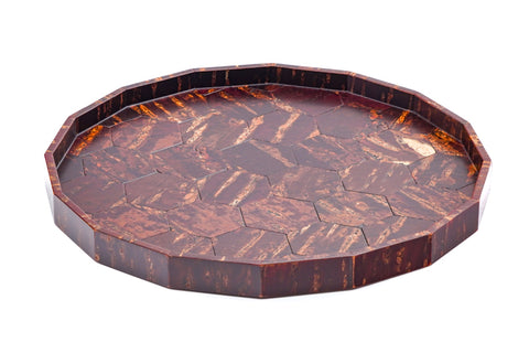 Kabazaiku Maru-bon - 16-sided Wooden Cherry Bark Tray