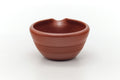 Tezumi — Japanese Katakuchi - Red Shudei Striped Water Cooler - 135ml — top-down view of the interior