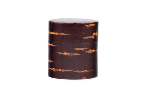 Japanese Chazutsu - Kabazaiku Fuki Leaves Cherry Bark Tea Canister