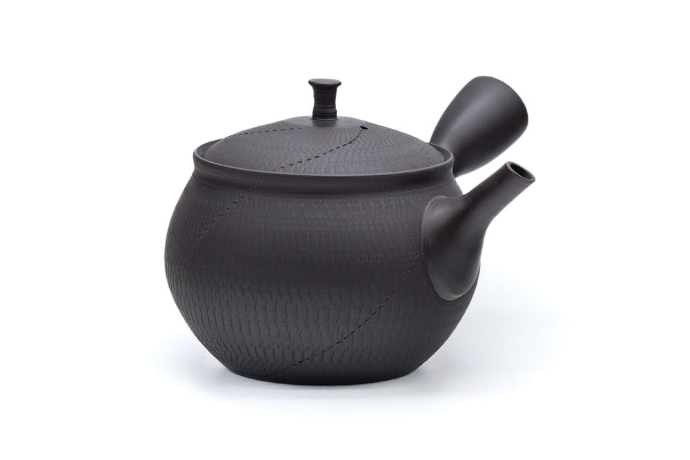 Japanese Kyusu - 北龍 Hokuryu - Tochiri Tokoname Kokudei Clay Teapot - 350ml