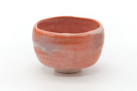 Japanese Matcha Bowl - Red Black Glazed Aka-raku Chawan - 250ml