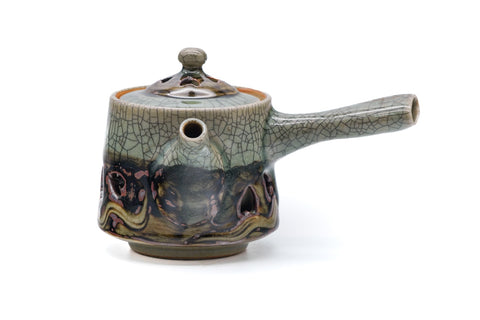 Japanese Tea Set - Obori Soma-yaki Kyusu and 5 Yunomi