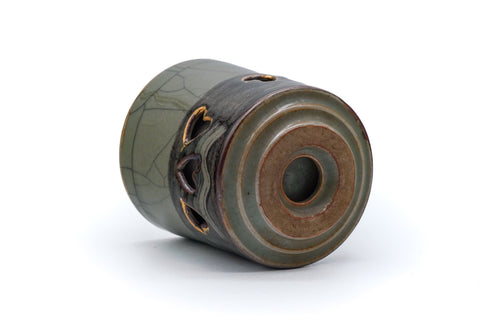 Japanese Teacup - Classic Double-Walled Obori Soma-yaki Yunomi - 125ml