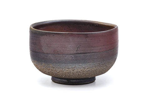 Japanese Matcha Bowl - 難波総城 Namba Sōjō - Textured Bizen-yaki Chawan