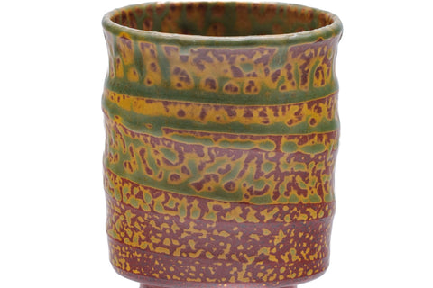 Japanese Teacups - Pair of Meoto Green Ash Glazed Tokoname Yunomi