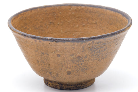 Japanese Matcha Bowl - Yellow Weathered Tenmoku-gata Chawan - 300ml