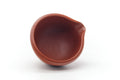 Tezumi — Japanese Katakuchi - Red Shudei Striped Water Cooler - 135ml — tipped to show the interior