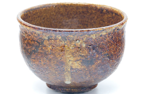 Japanese Matcha Bowl - Brown Mottled Komogai-nari Chawan - 500ml