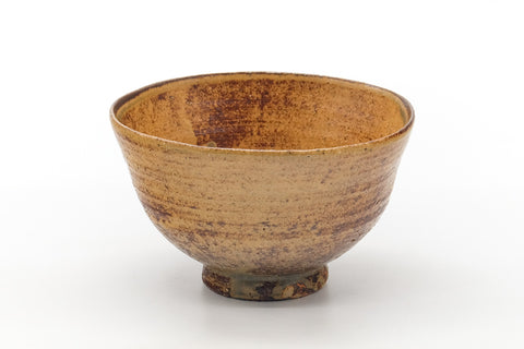 Japanese Matcha Bowl - Brown Yellow Mottled Chawan - 400ml