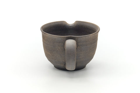 Japanese Yuzamashi - Brown Unglazed Ushirode Water Cooler - 290ml