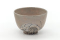 Tezumi — Japanese Matcha Bowl - Grey Black Egret Seigaiha Chawan - 400ml — front view from another angle