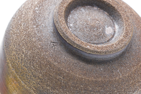 Japanese Matcha Bowl - 難波総城 Namba Sōjō - Textured Bizen-yaki Chawan