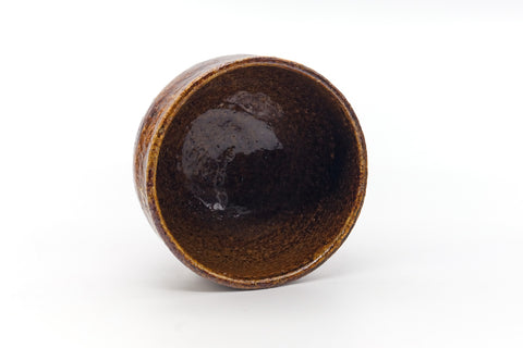 Japanese Matcha Bowl - Brown Mottled Komogai-nari Chawan - 500ml