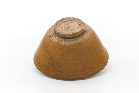 Japanese Matcha Bowl - Yellow Weathered Tenmoku-gata Chawan - 300ml