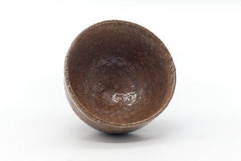 Japanese Matcha Bowl - Earthy Brown Textured Hagi Chawan - 500ml