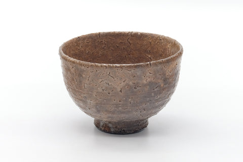 Japanese Matcha Bowl - Earthy Brown Textured Hagi Chawan - 500ml