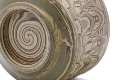 Japanese Teacup - Faceted Nerikomi Tokoname Yunomi - 120ml