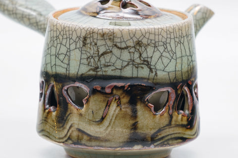 Japanese Tea Set - Obori Soma-yaki Kyusu and 5 Yunomi