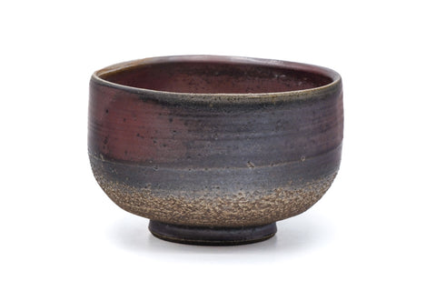 Japanese Matcha Bowl - 難波総城 Namba Sōjō - Textured Bizen-yaki Chawan