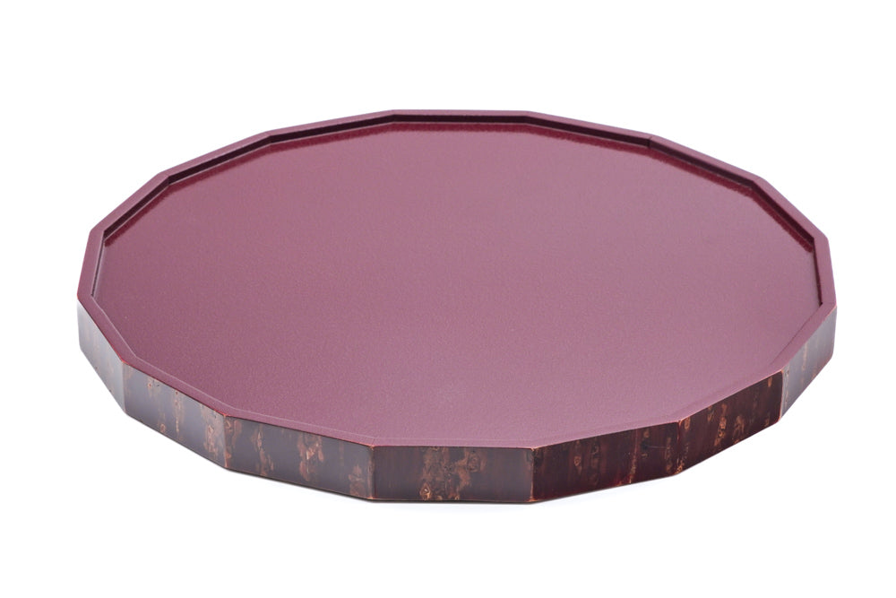 Kabazaiku Maru-bon - 16-sided Wooden Cherry Bark Tray - Thumbnail 2