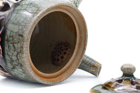 Japanese Tea Set - Obori Soma-yaki Kyusu and 5 Yunomi