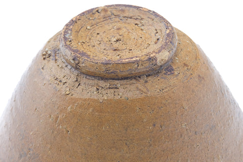 Japanese Matcha Bowl - Yellow Weathered Tenmoku-gata Chawan - 300ml