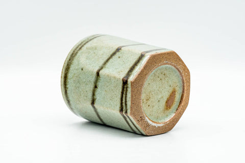 Japanese Teacup - Octagonal Sage Swirls Yunomi - 135ml