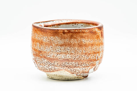 Japanese Matcha Bowl - Orange Shino Drip-Glazed Mino-yaki Chawan - 400ml