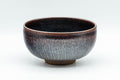 Japanese Matcha Bowl - Red Tenmoku Glazed Wan-nari Chawan with Dark Bamboo Set - 250ml - Tezumi