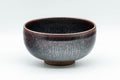 Japanese Matcha Bowl - Red Tenmoku Glazed Wan-nari Chawan with Dark Bamboo Set - 250ml - Tezumi