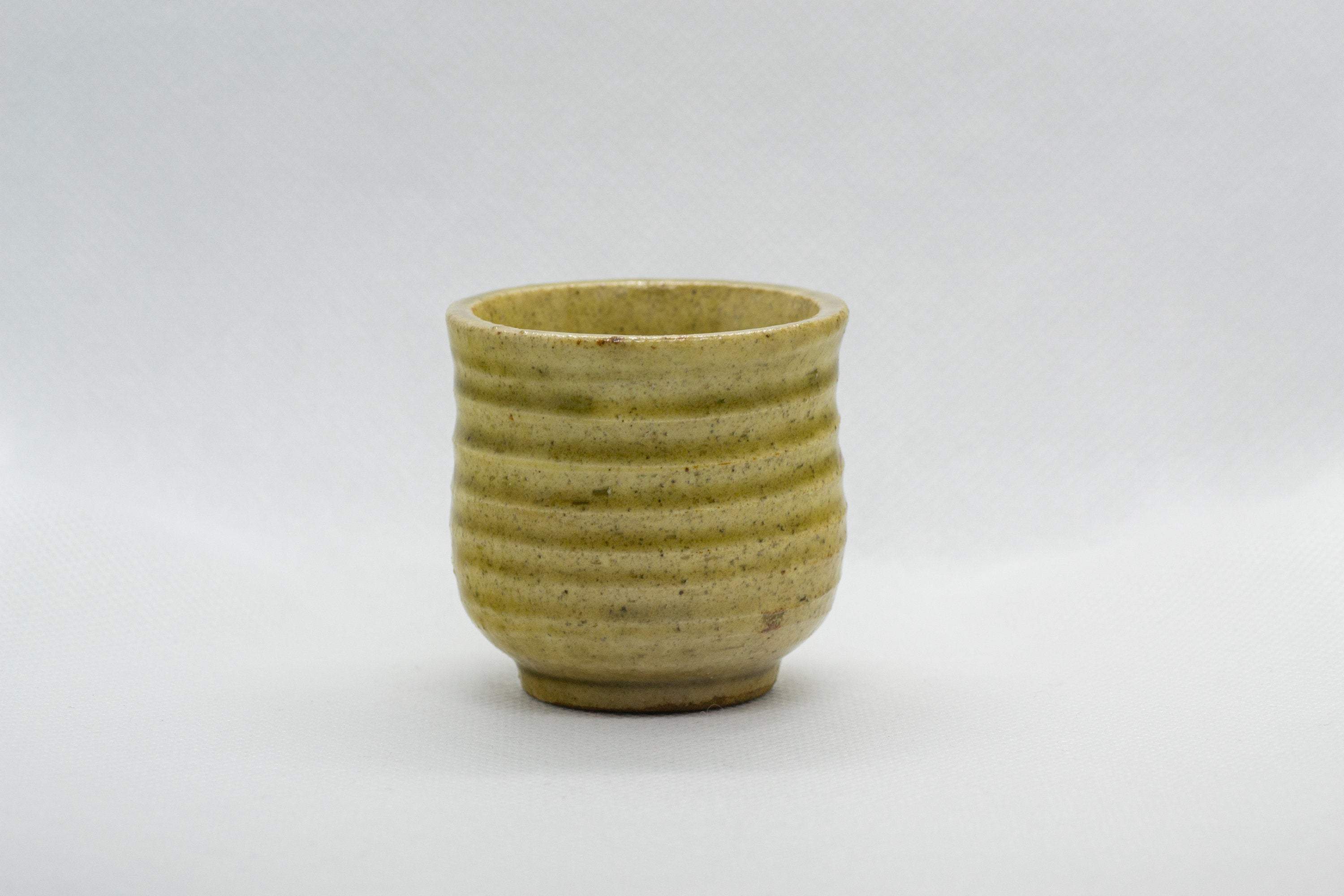 Japanese Teacup - Beige Bamboo Guinomi Ochoko - 45ml